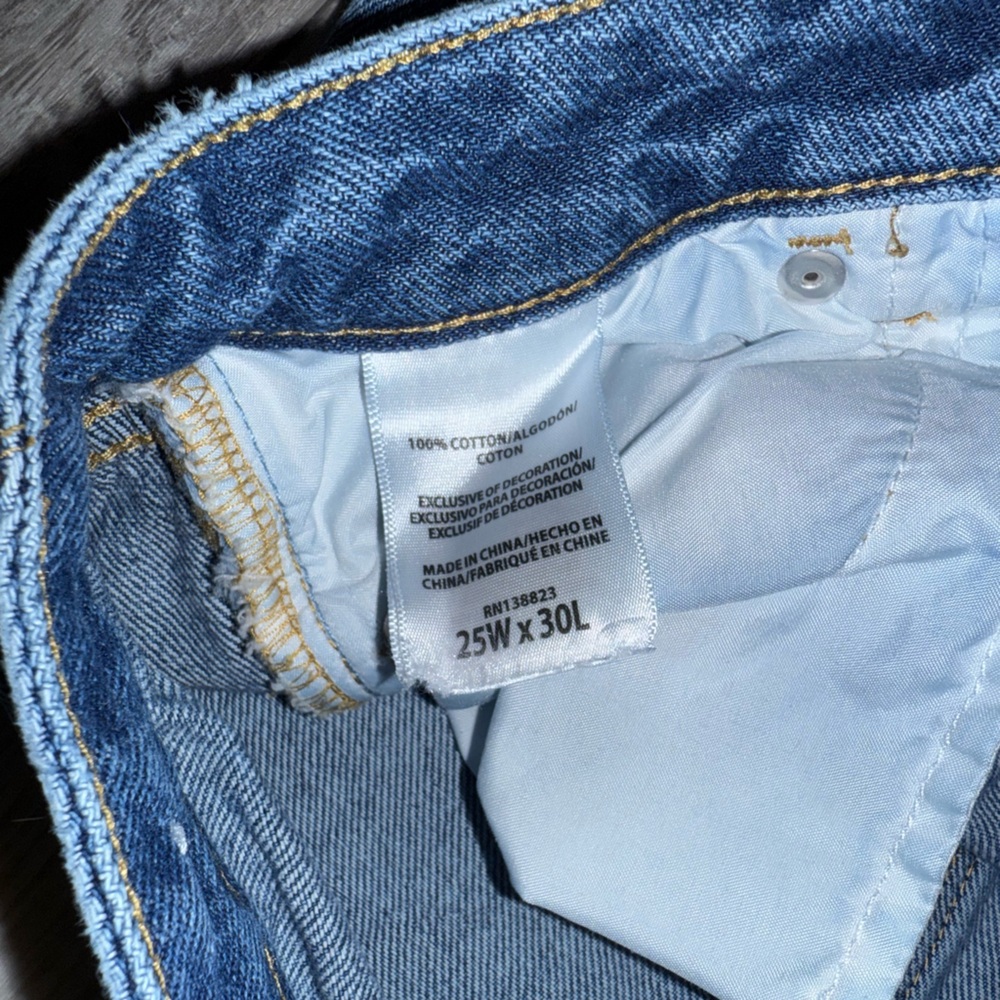 Cleo + Wolf Astoria High Rise patchwork straight jeans size 25 - Picture 8 of 10